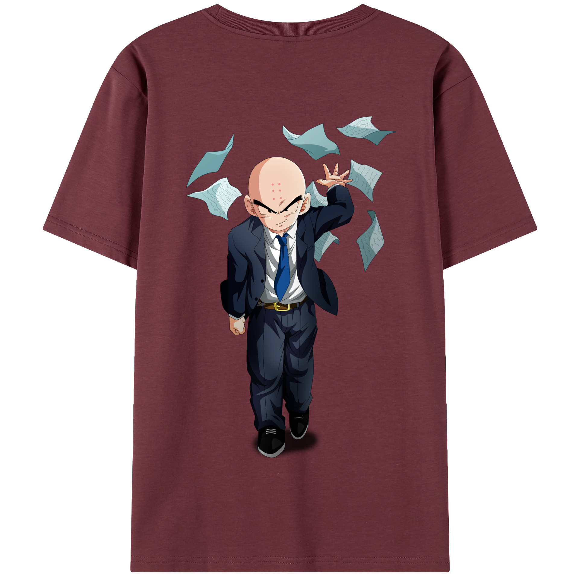 （画像用） ドラゴンボール クリリン DRAGON BALL krillin 綿100％半袖Tシャツ（背面プリント）